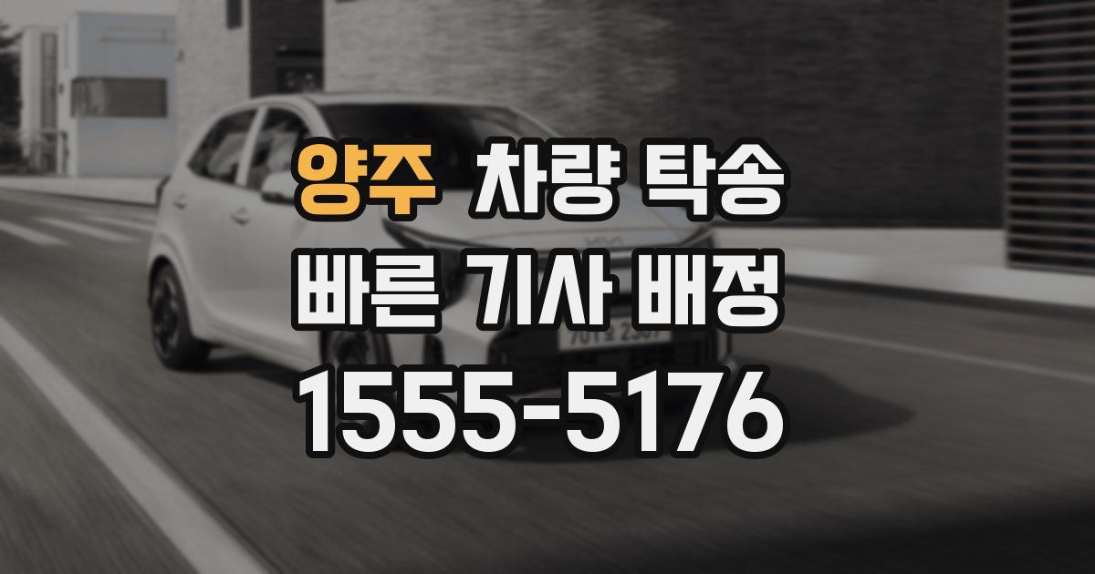 양주 차량 탁송