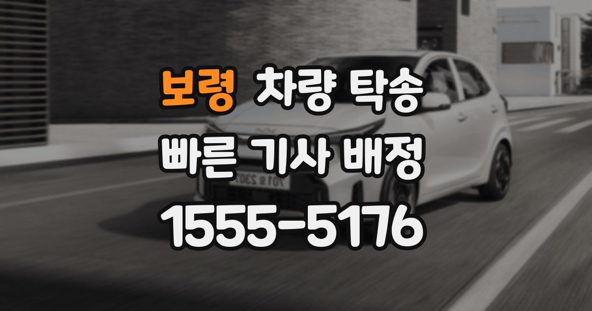 보령 차량 탁송