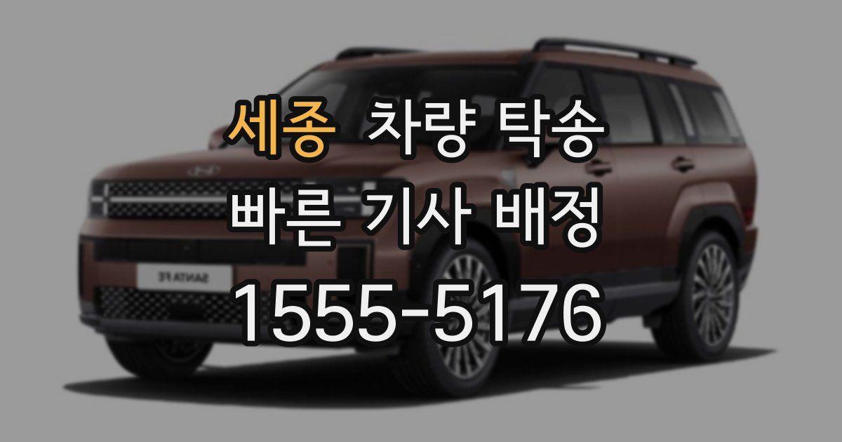 세종 차량 탁송