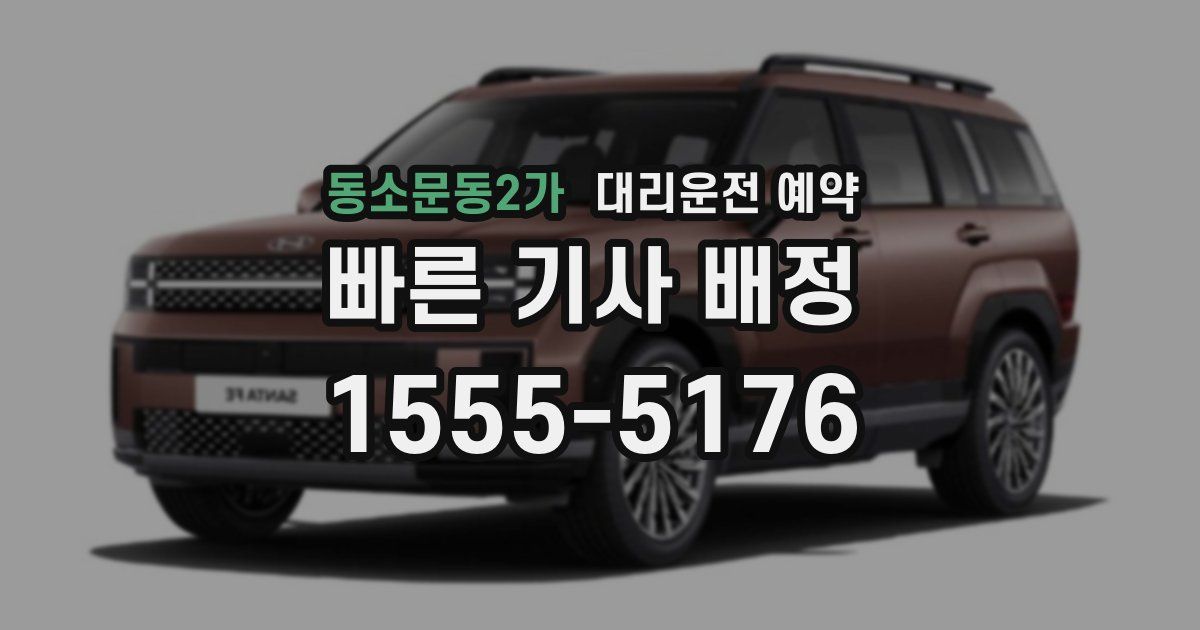 동소문동2가 대리운전 예약