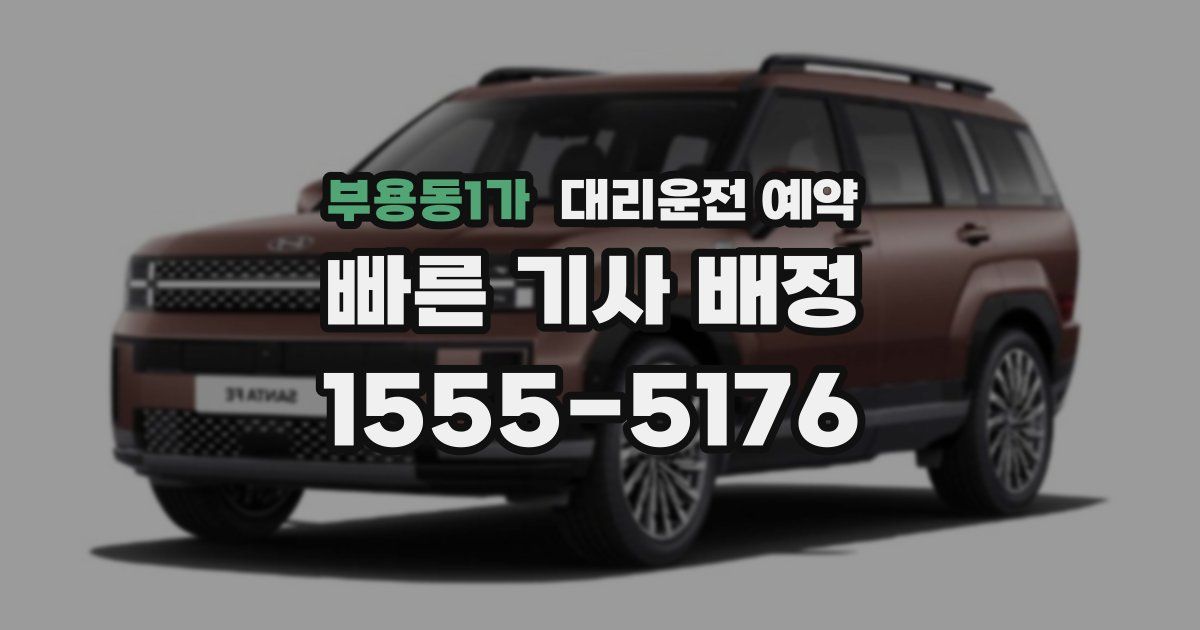 부용동1가 대리운전 예약