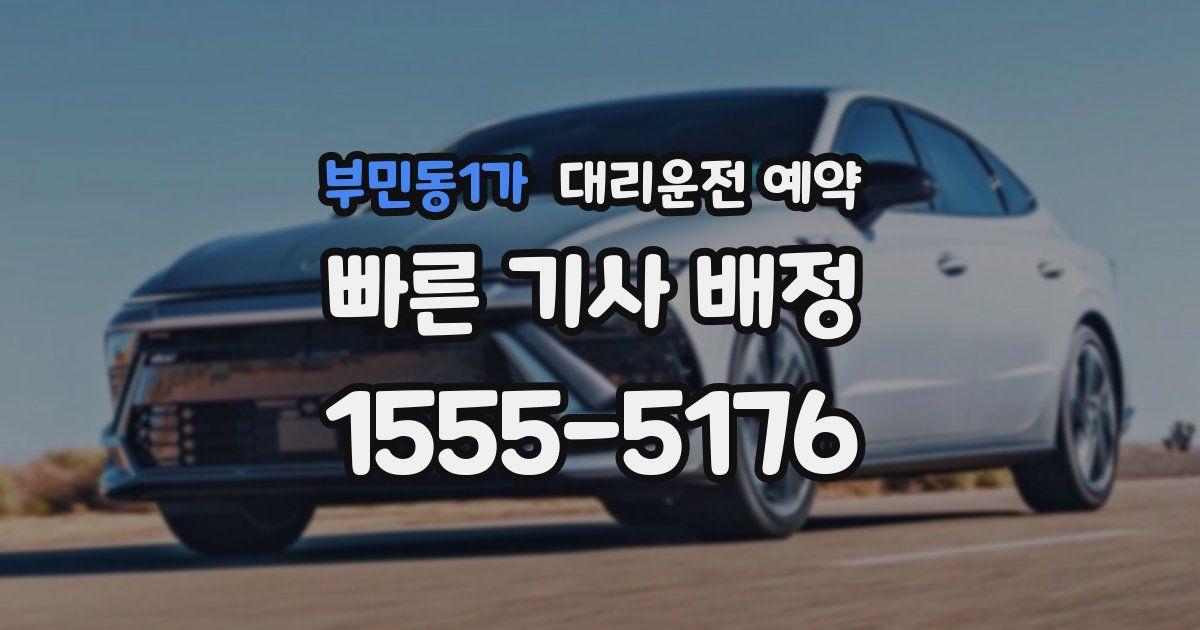 부민동1가 대리운전 예약