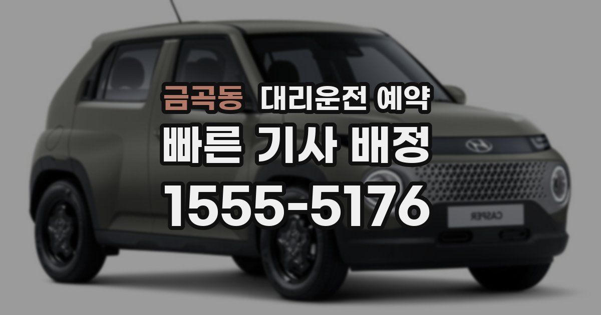 금곡동 대리운전 예약