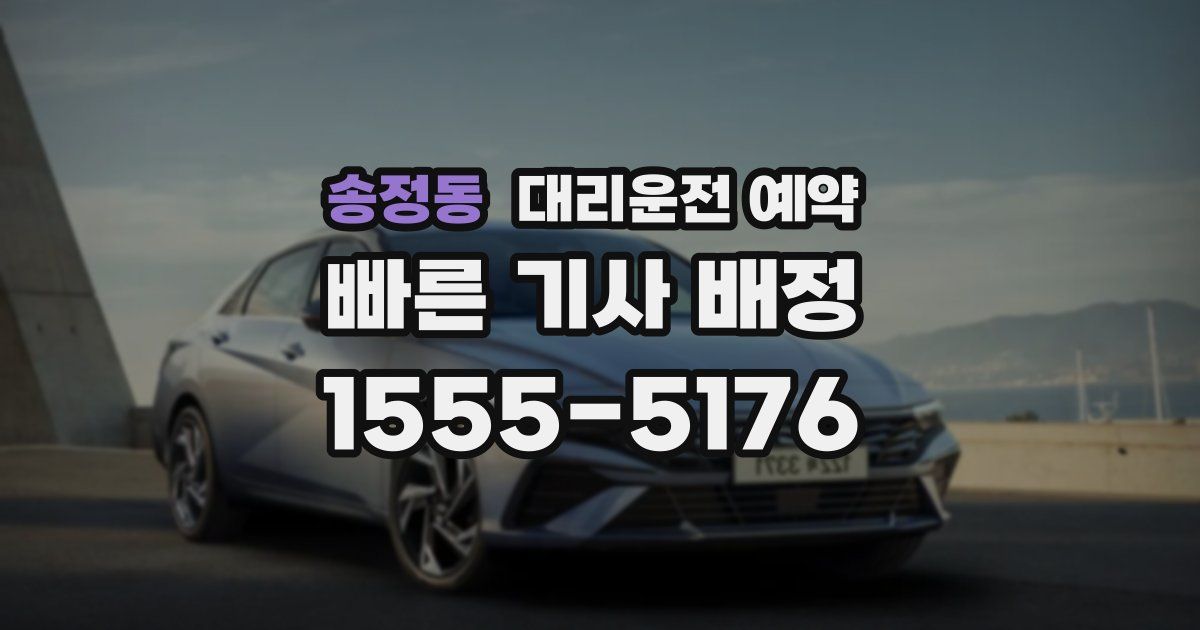 송정동 대리운전 예약