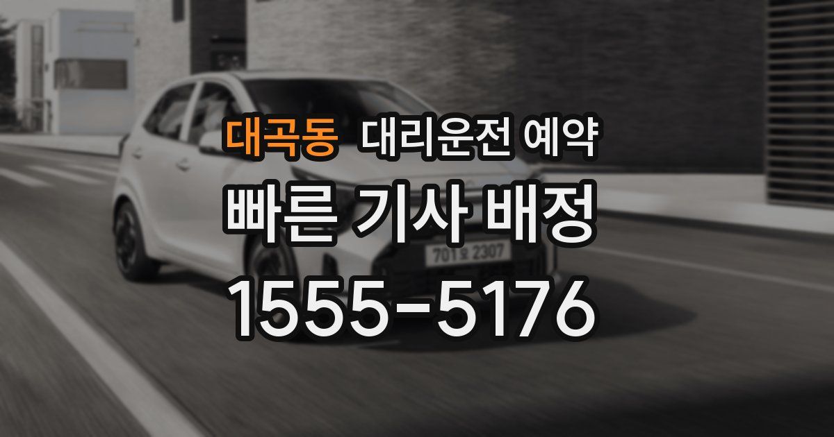 대곡동 대리운전 예약