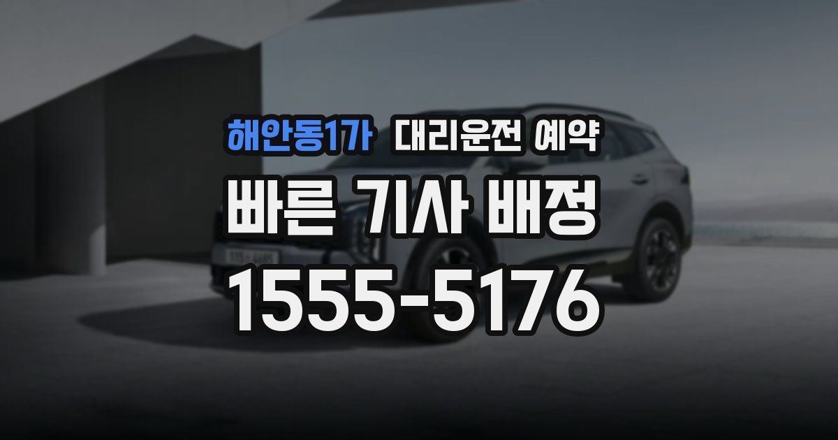 해안동1가 대리운전 예약