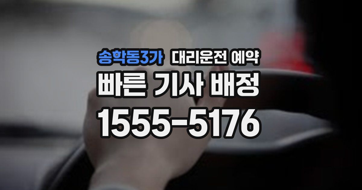 송학동3가 대리운전 예약