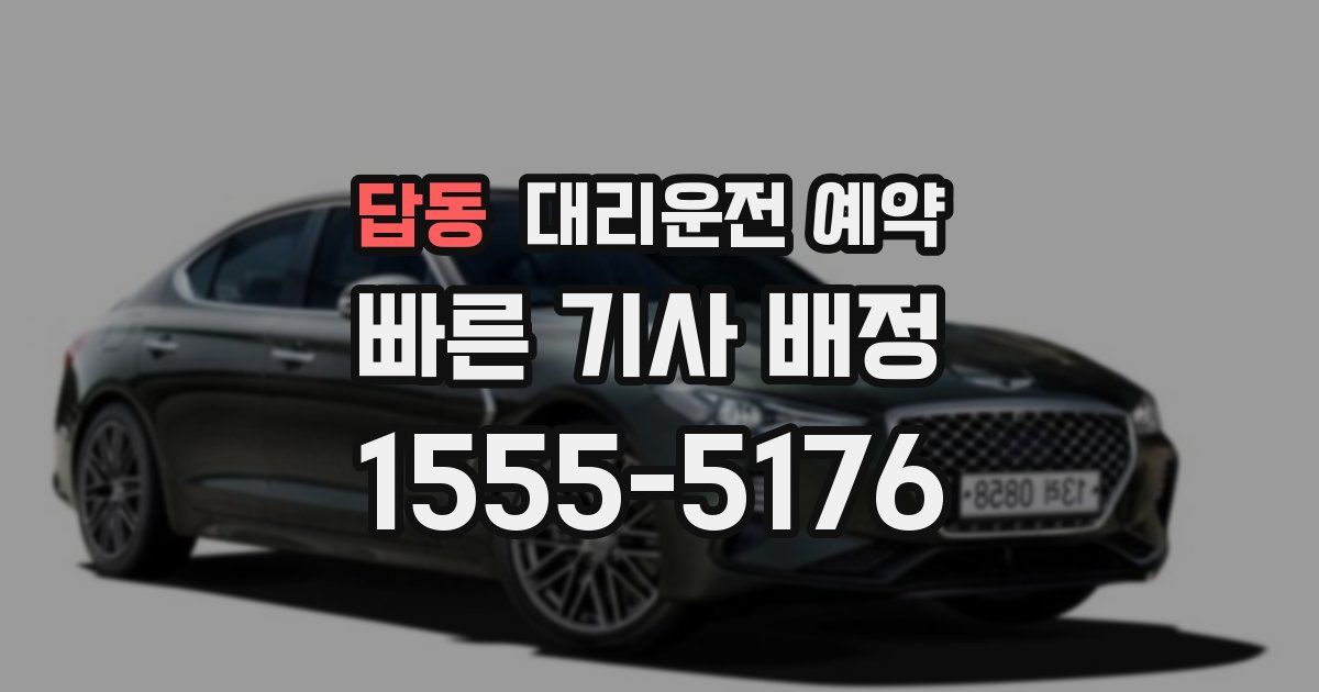 답동 대리운전 예약