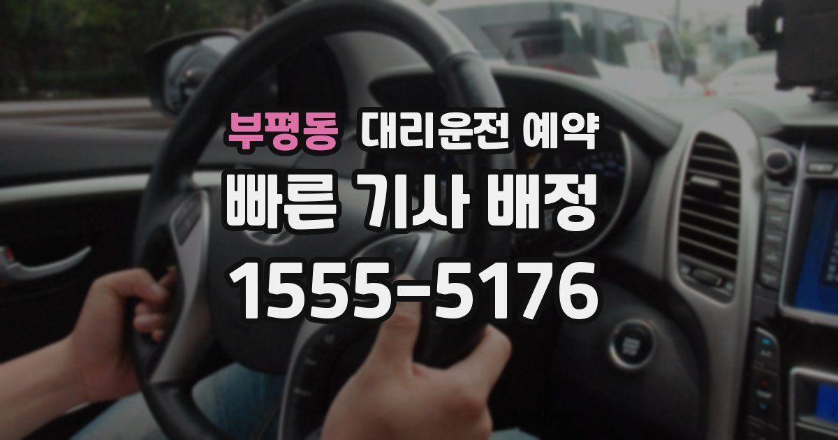 부평동 대리운전 예약