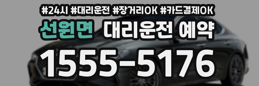 선원면 대리운전 예약