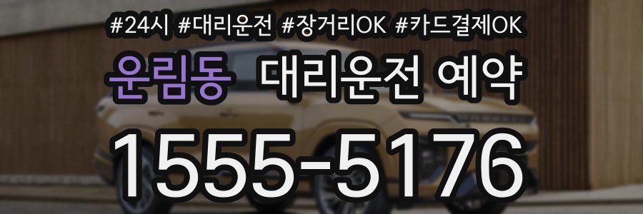 운림동 대리운전 예약