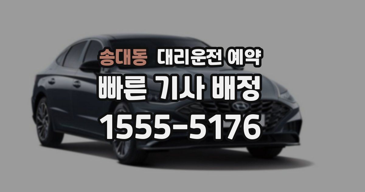 송대동 대리운전 예약