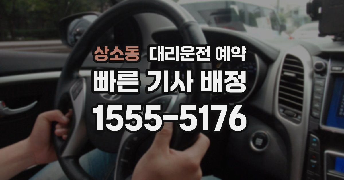 상소동 대리운전 예약