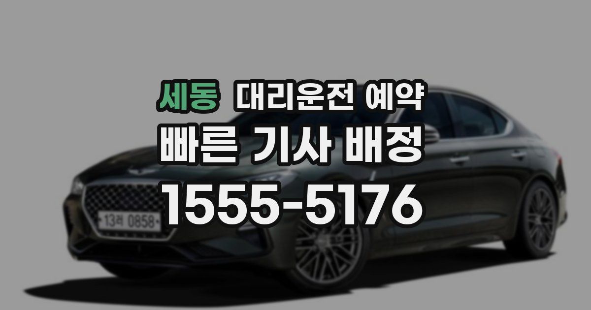 세동 대리운전 예약