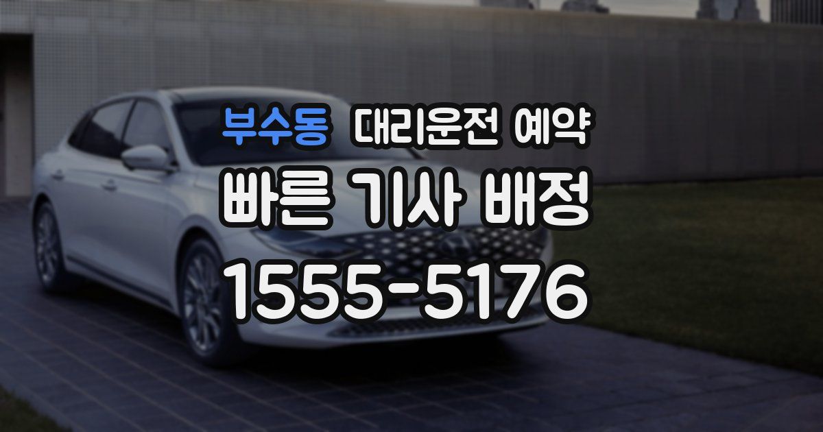 부수동 대리운전 예약