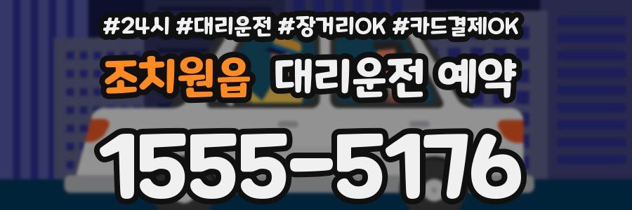 조치원읍 대리운전 예약