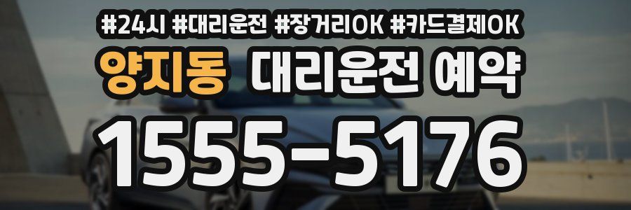 양지동 대리운전 예약