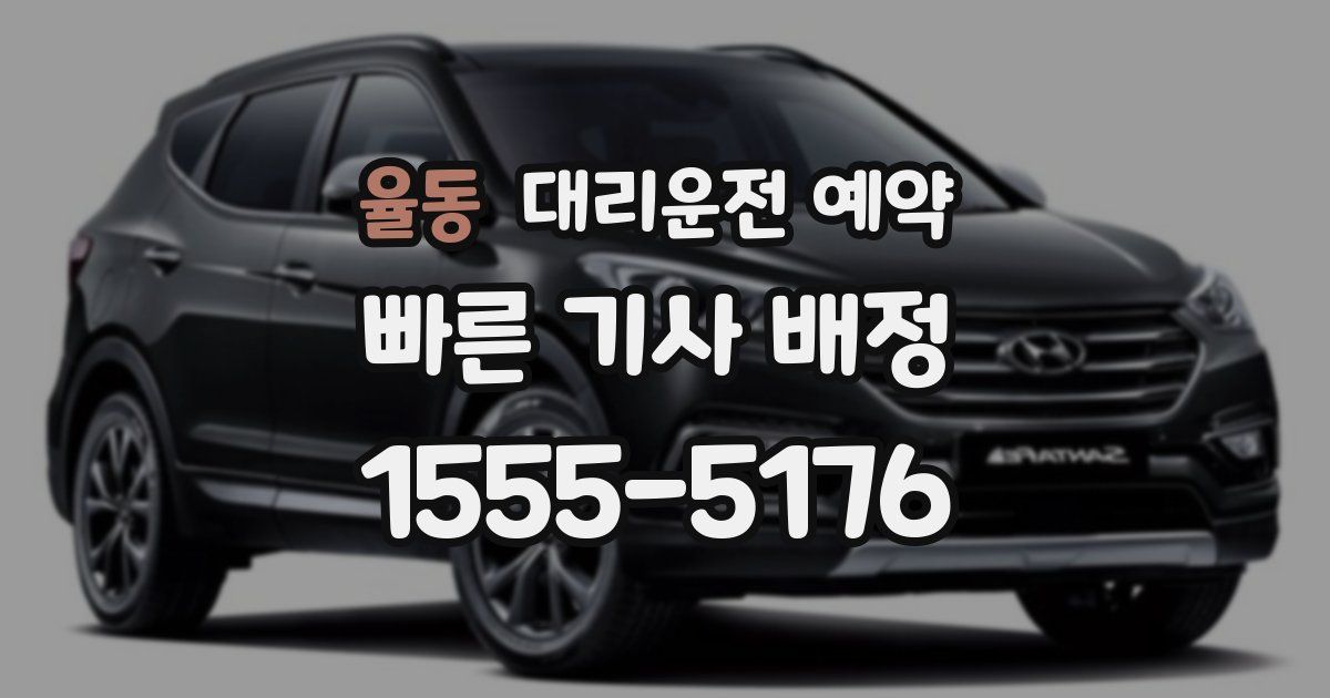 율동 대리운전 예약