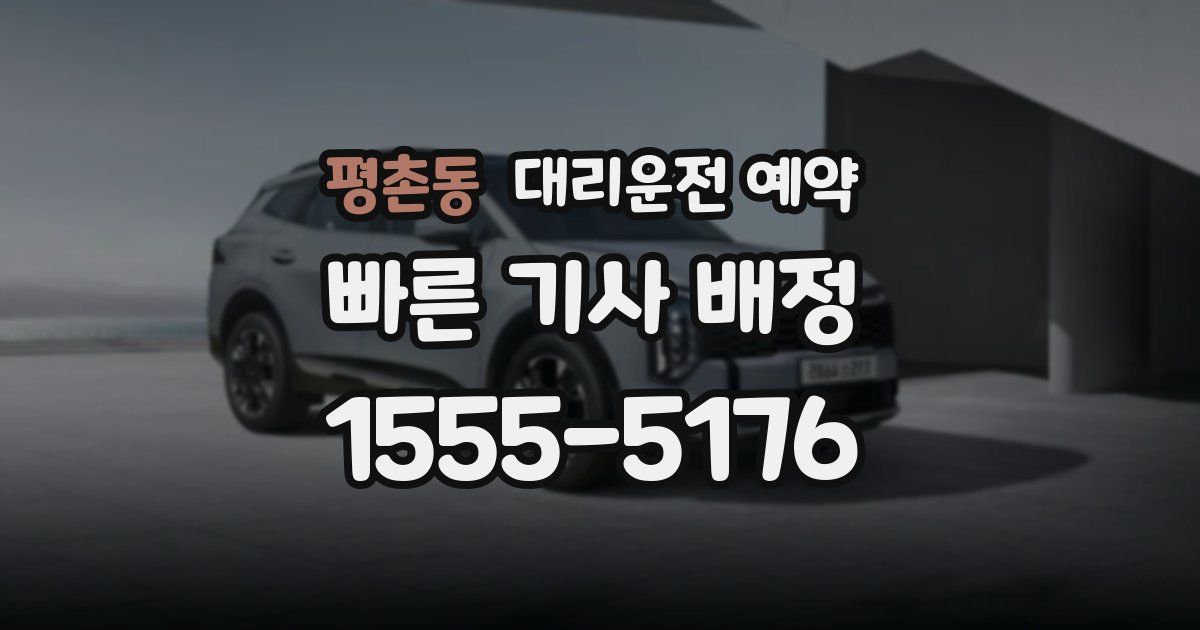 평촌동 대리운전 예약