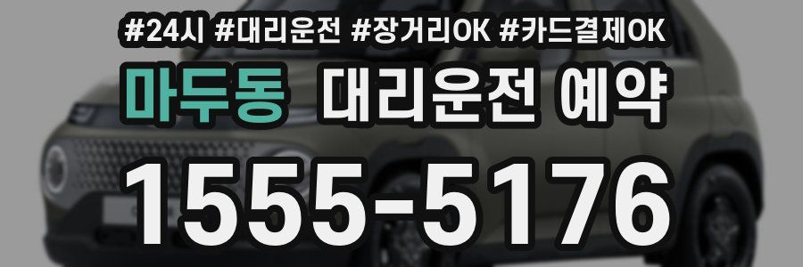 마두동 대리운전 예약