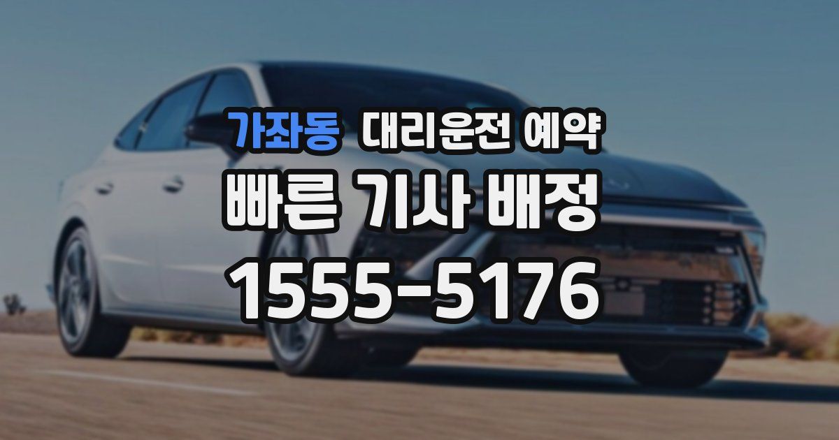 가좌동 대리운전 예약