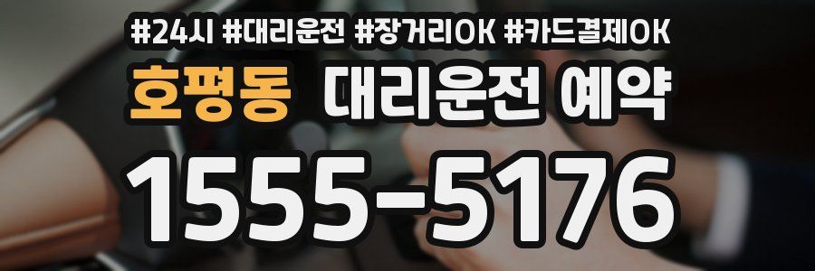 호평동 대리운전 예약
