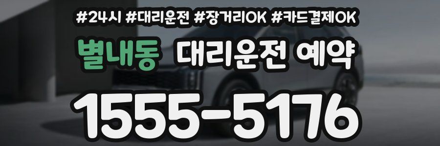 별내동 대리운전 예약