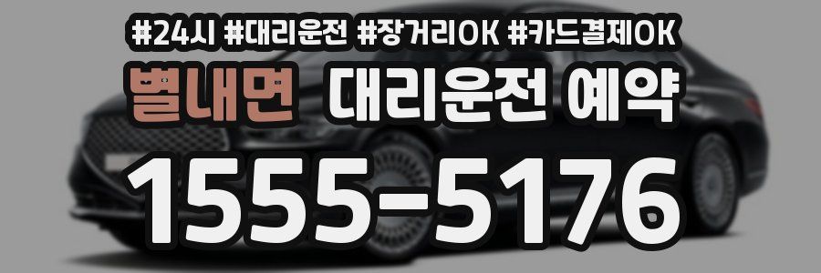 별내면 대리운전 예약