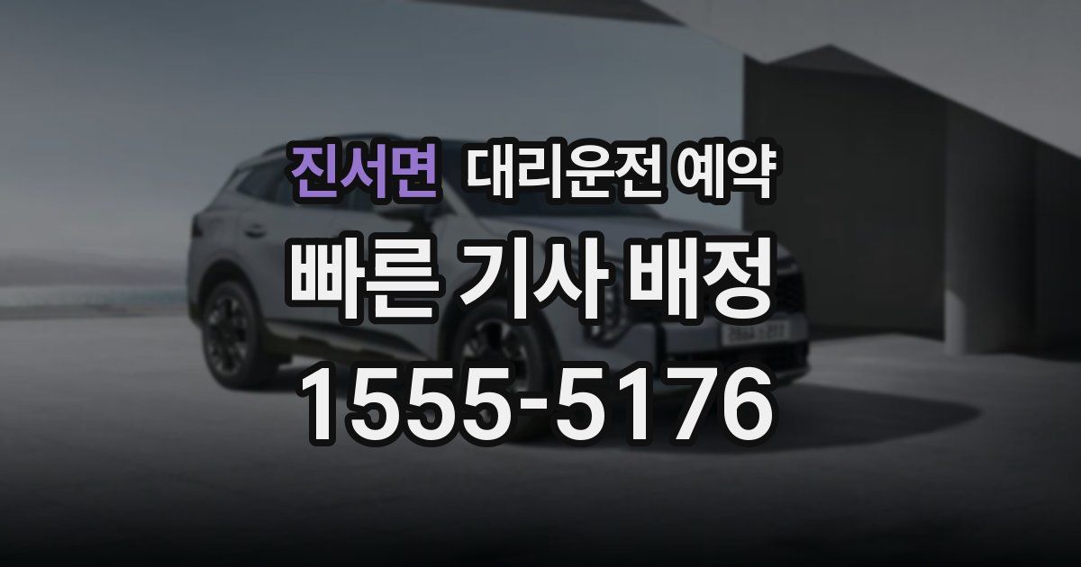 진서면 대리운전 예약