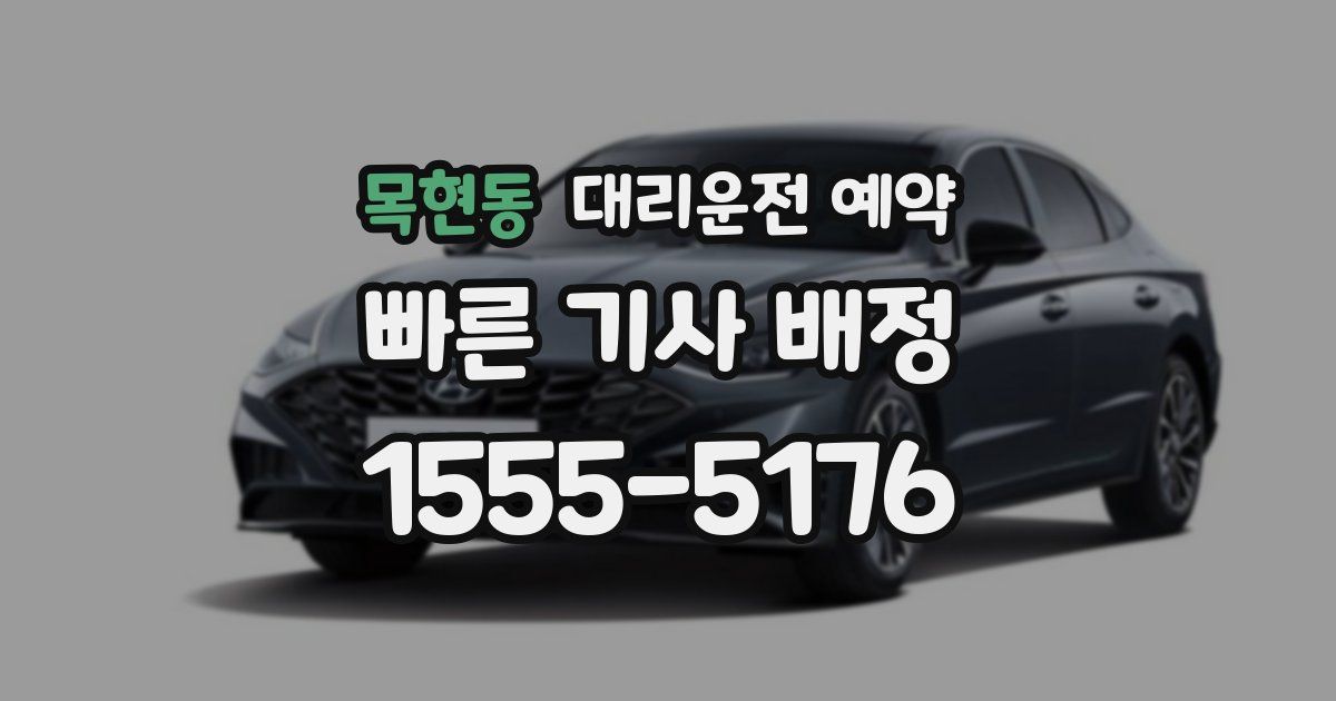 목현동 대리운전 예약