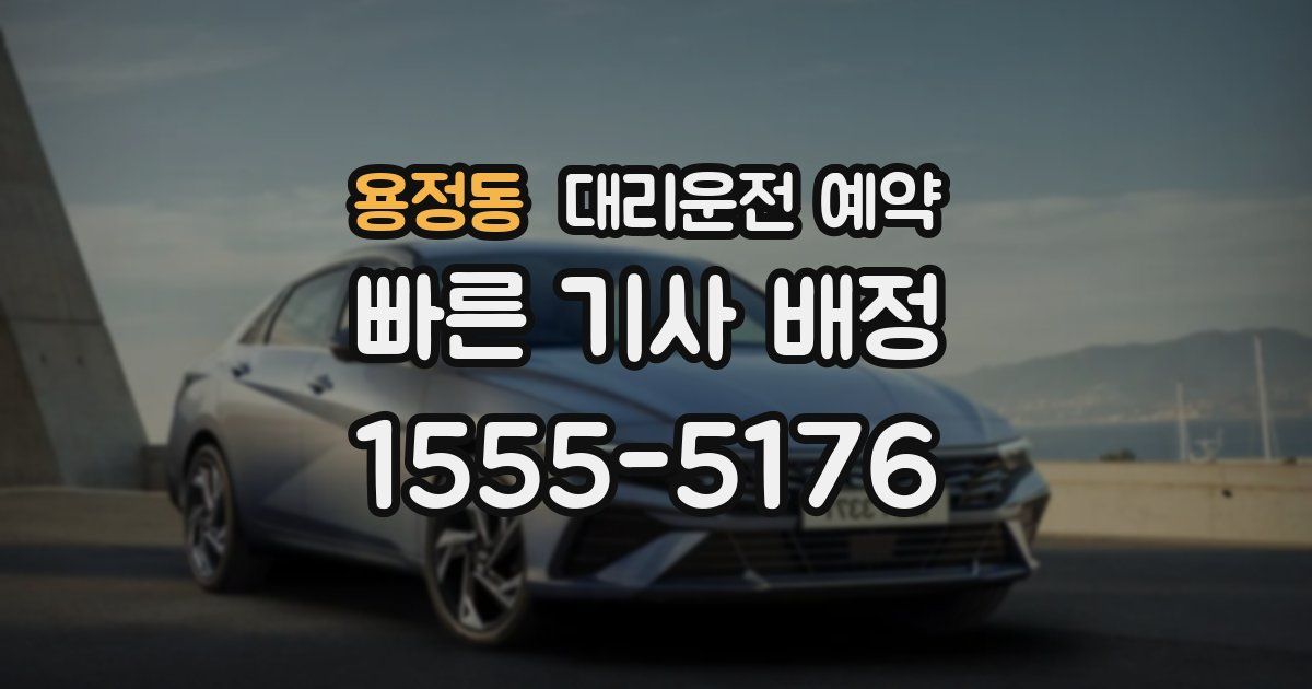 용정동 대리운전 예약