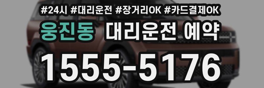 웅진동 대리운전 예약