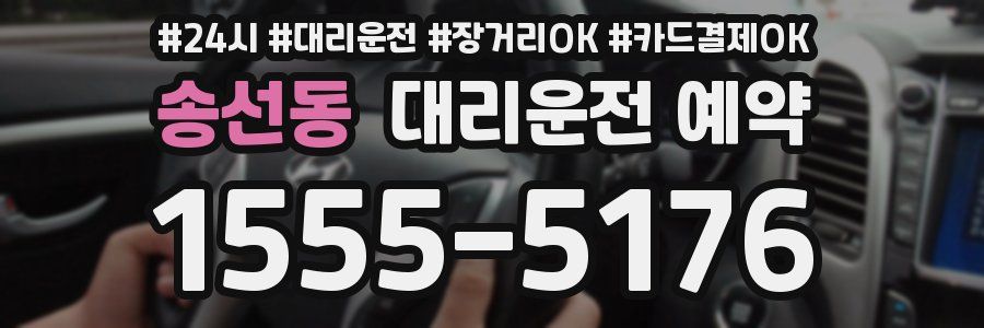 송선동 대리운전 예약