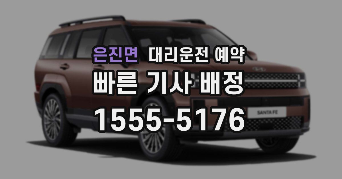 은진면 대리운전 예약