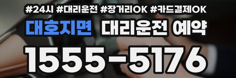 대호지면 대리운전 예약