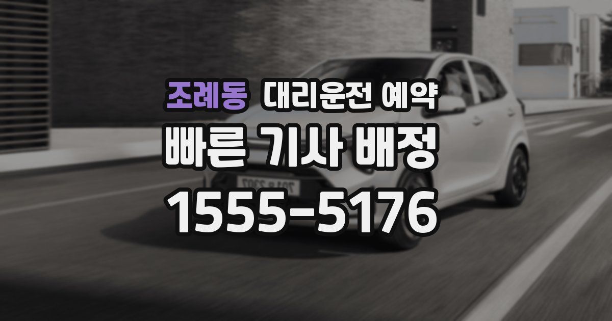 조례동 대리운전 예약