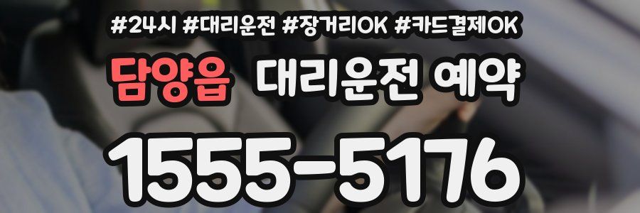 담양읍 대리운전 예약