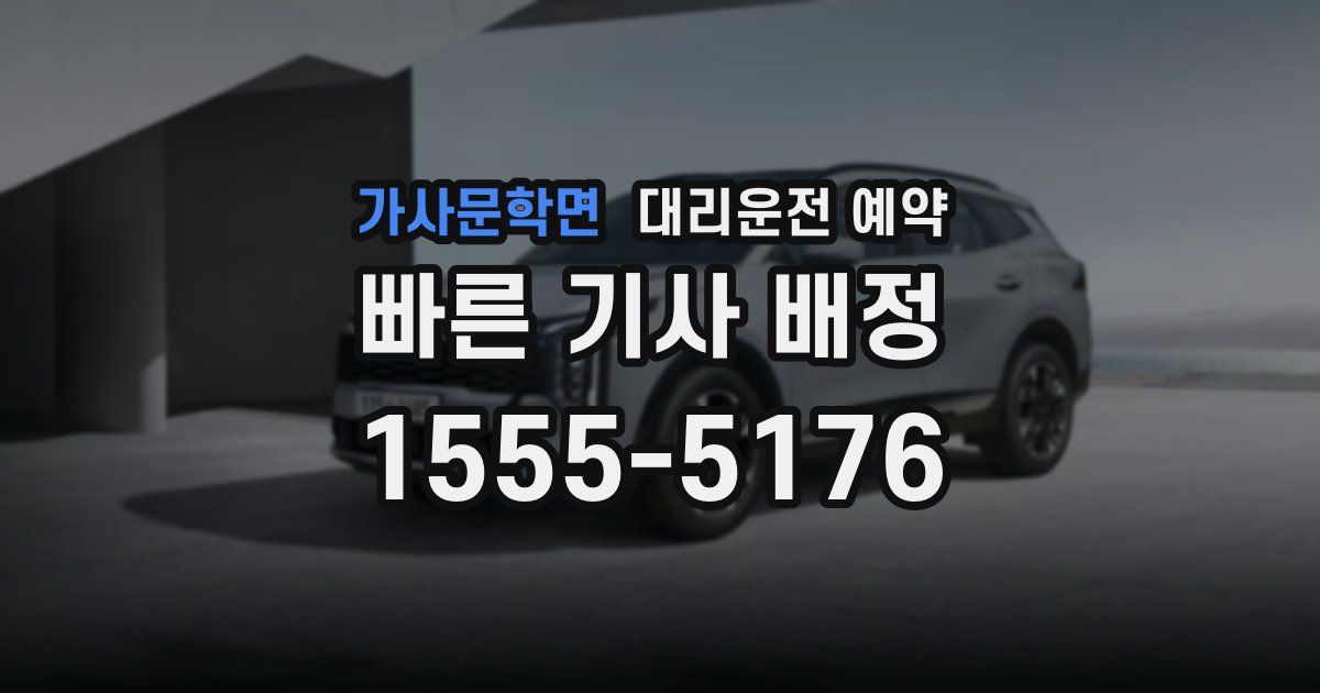 가사문학면 대리운전 예약