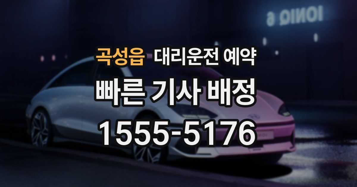 곡성읍 대리운전 예약