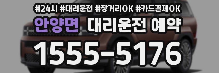 안양면 대리운전 예약