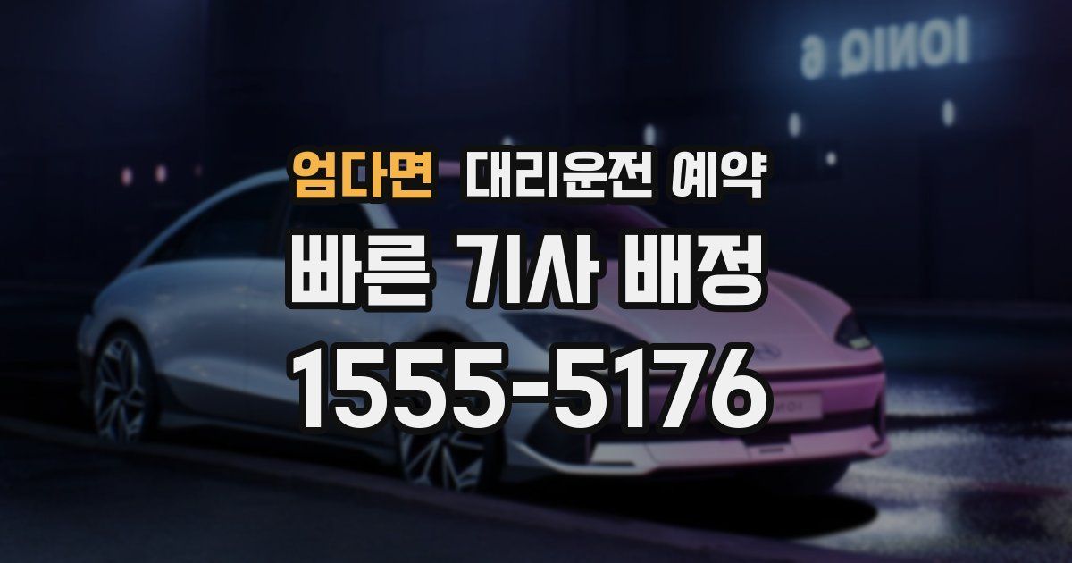 엄다면 대리운전 예약