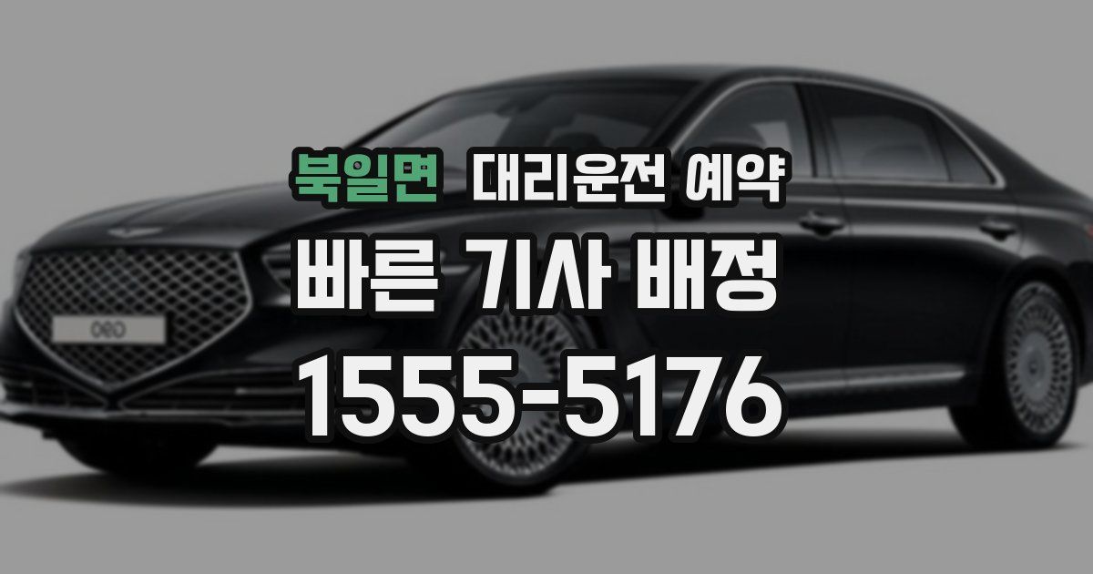 북일면 대리운전 예약