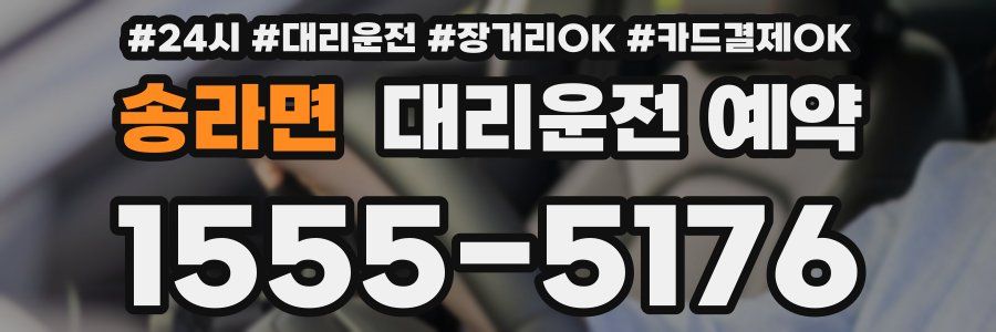 송라면 대리운전 예약