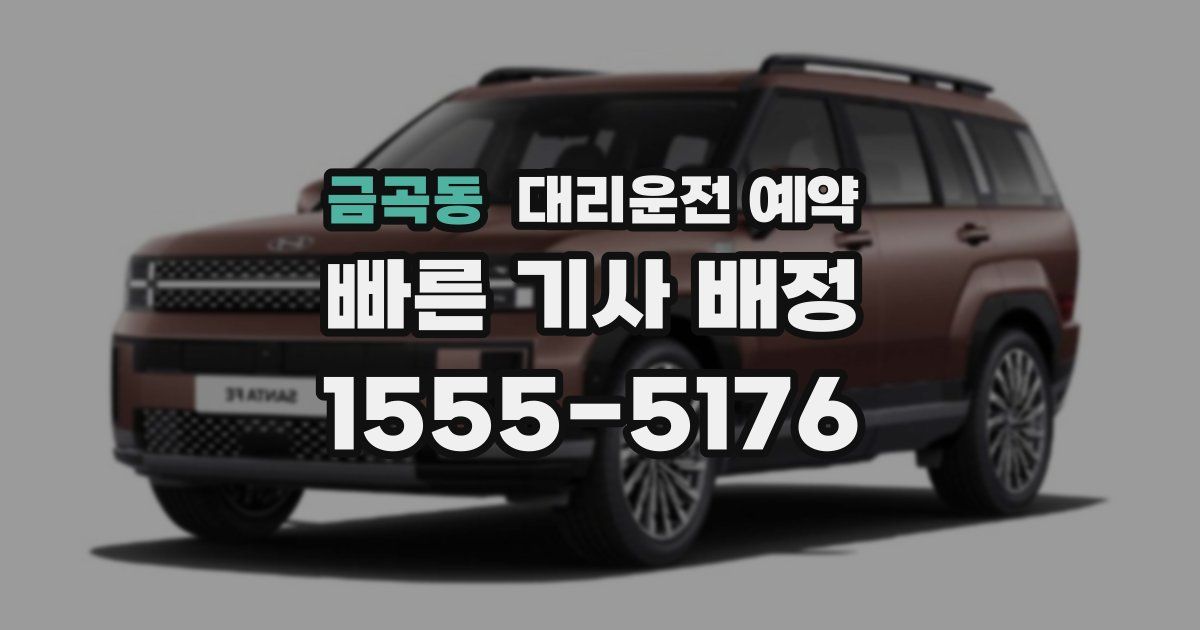 금곡동 대리운전 예약