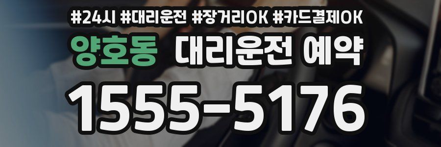 양호동 대리운전 예약