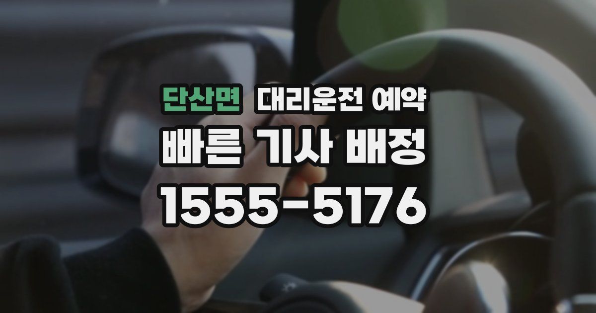 단산면 대리운전 예약