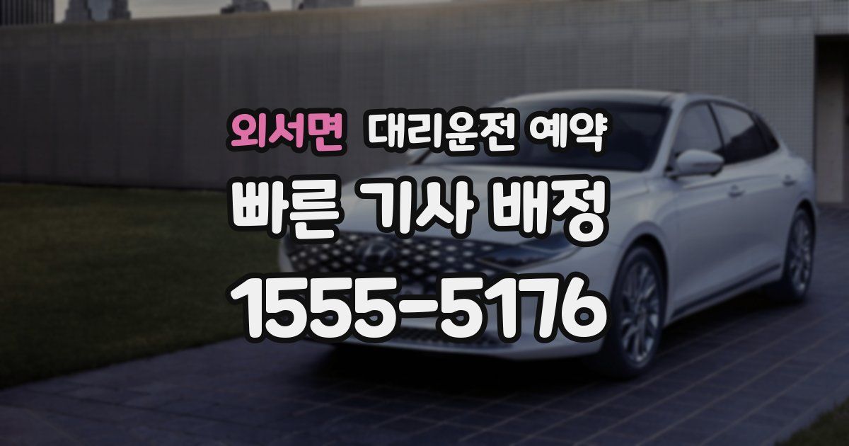 외서면 대리운전 예약