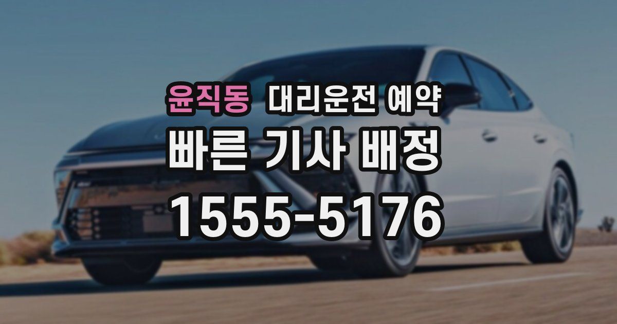 윤직동 대리운전 예약