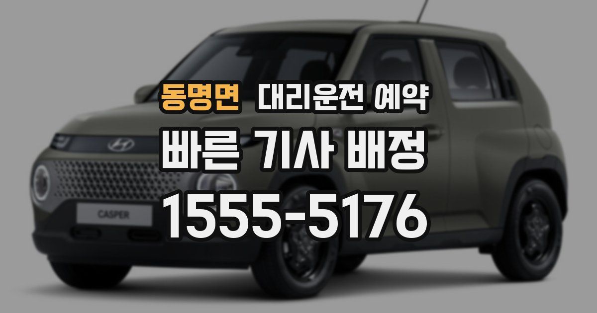 동명면 대리운전 예약