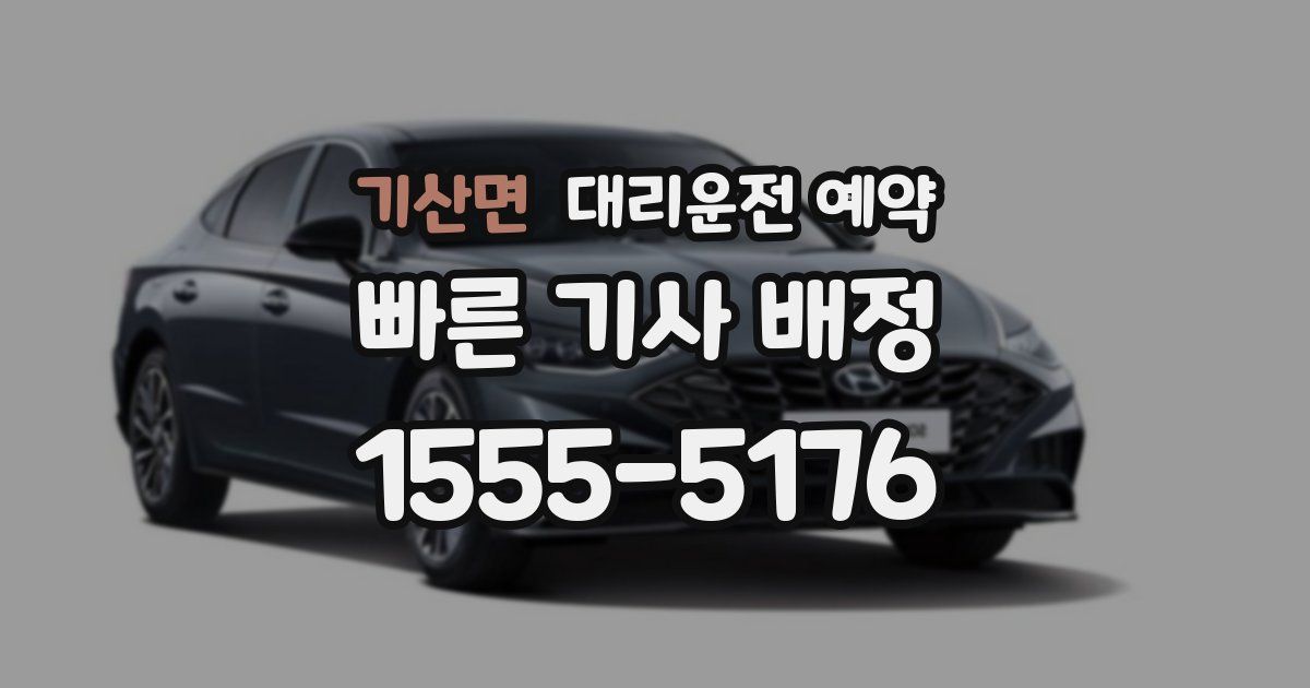 기산면 대리운전 예약